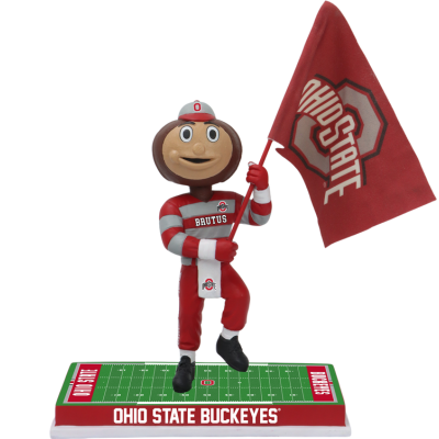 Brutus Buckeye Ohio State Buckeyes Flag Bobblehead (Presale