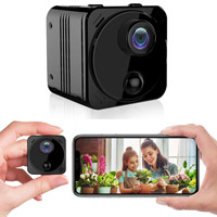 超小型カメラ「WiFi遠隔操作/4K高画質/160°広角撮影/15時間連続録画