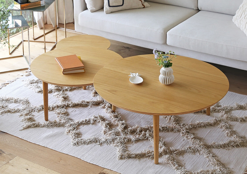 バルーン リビングテーブル 90-3 OAK(W160×D90×H37cm)税込￥128,000