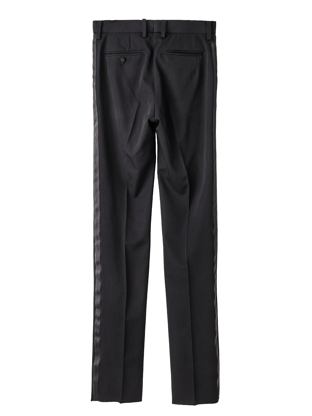 sp.0001AW25-black プレーンフロントスラックス The Black-and-White