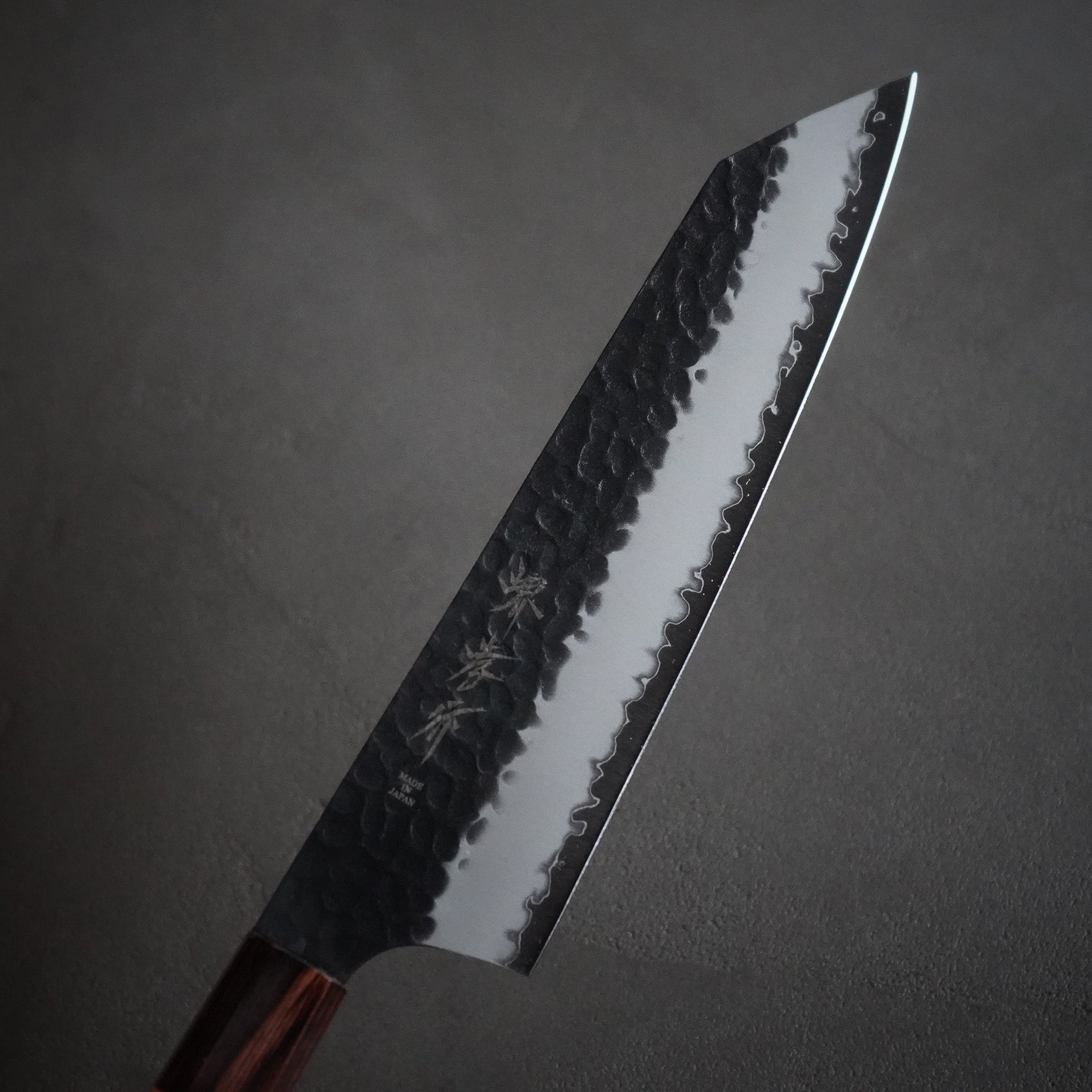 01473 包丁 洋牛刀 本焼 富士山波紋 スウェーデン鋼K990 鏡面仕上げ