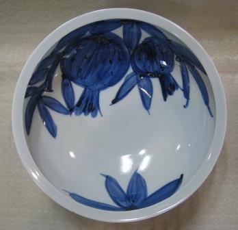 有田焼 其泉窯 染付手描柘榴 盛鉢 - 土岐陶器本店