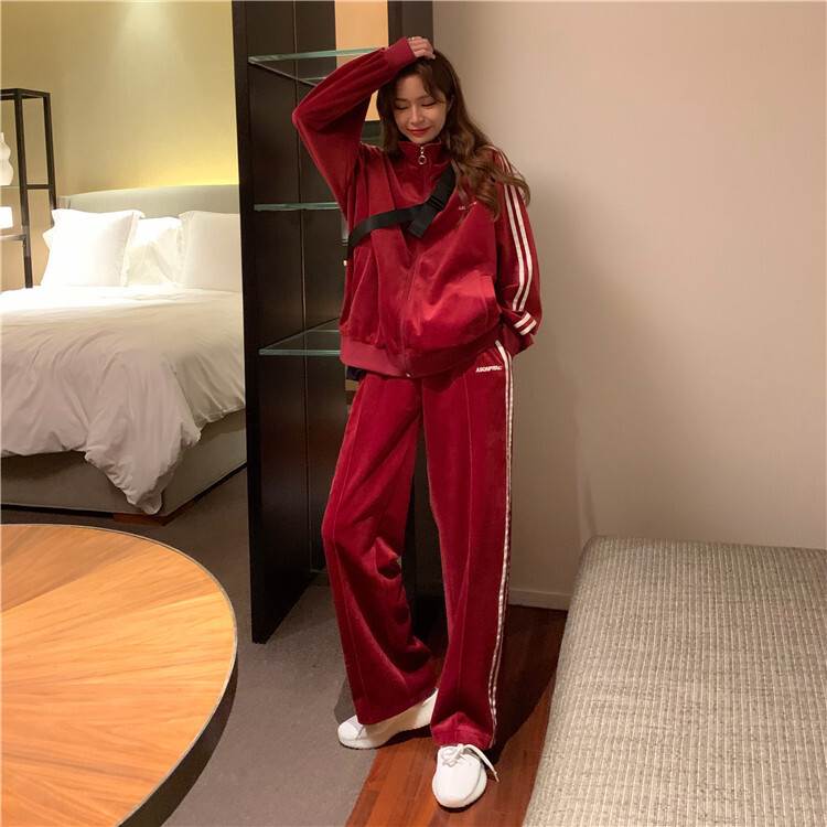 楽天市場】ダブルライン ベロア ジャージ セットアップ マキシ マキシ