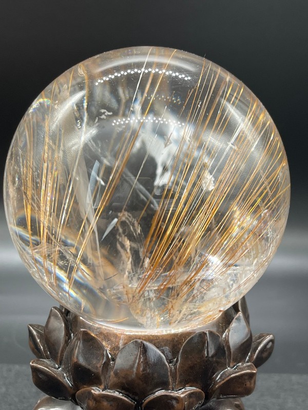 楽天市場】オレンジ ルチル スフィア 7.7 センチ ルチルクォーツ 丸玉