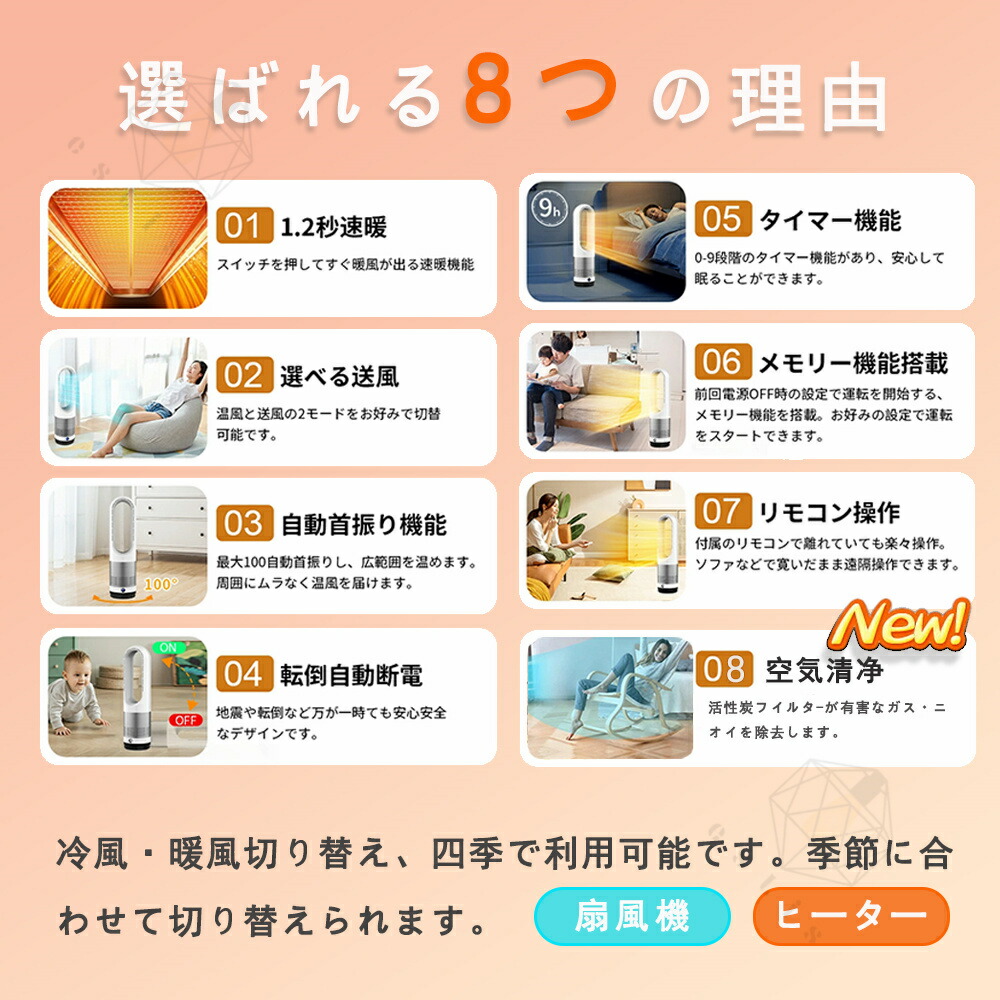 楽天市場】☆楽天スーパーSALE 半額！☆セラミックヒーター 冷暖兼用