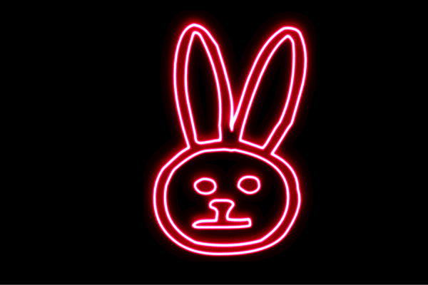 楽天市場】ネオン うさぎフェイス4 うさぎ ウサギ 兎 動物 アニマル