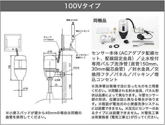 楽天市場】FM6TWA ミナミサワ 壁埋め込み改装用小便器センサー