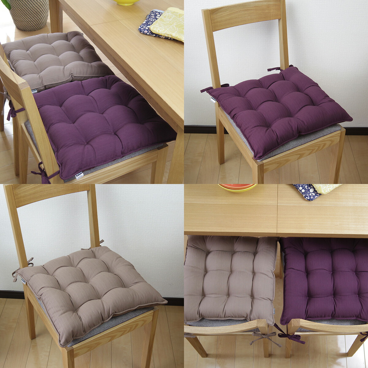 楽天市場】fabrizm いす用 シートクッション ひも付き つむぎ 12色展開
