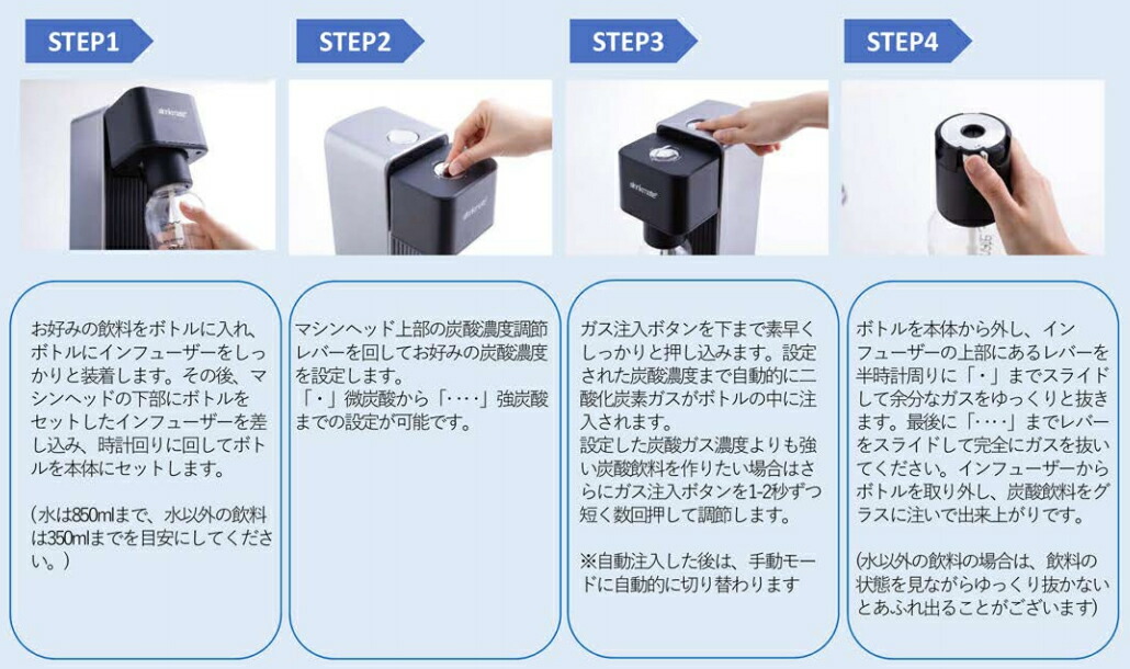 楽天市場】ドリンクメイト シリーズ620 ブラック 炭酸水メーカー