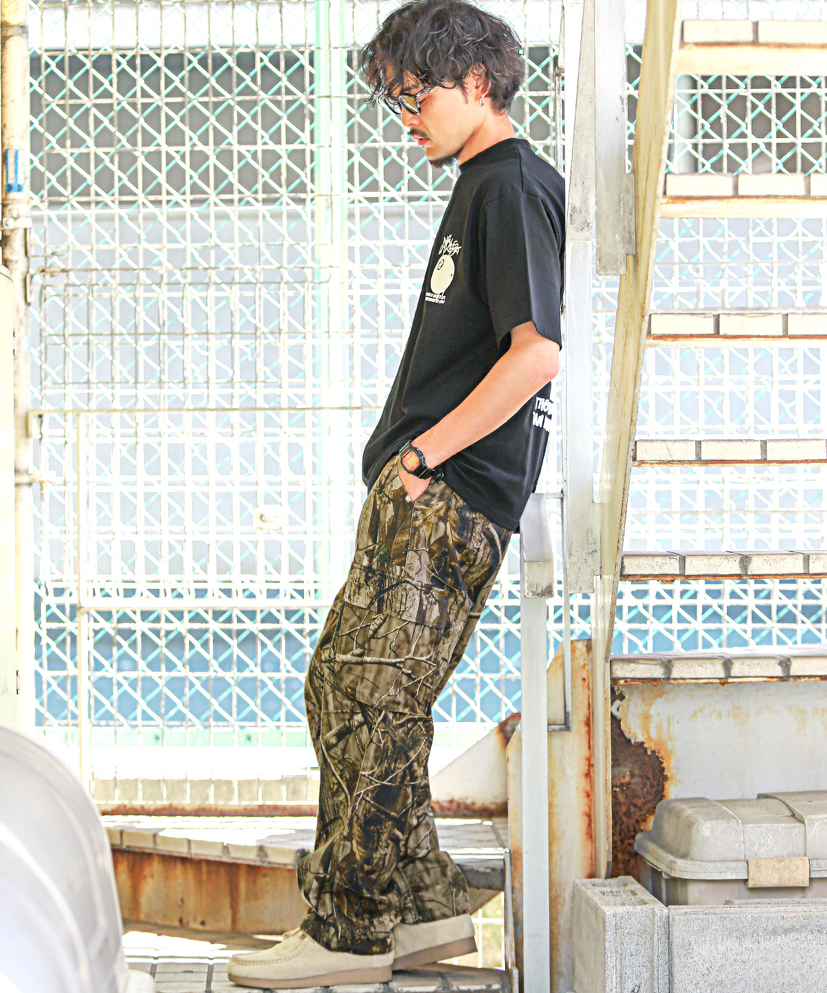 楽天市場】【送料無料】カーゴパンツ メンズ ワイドパンツ 総柄 迷彩