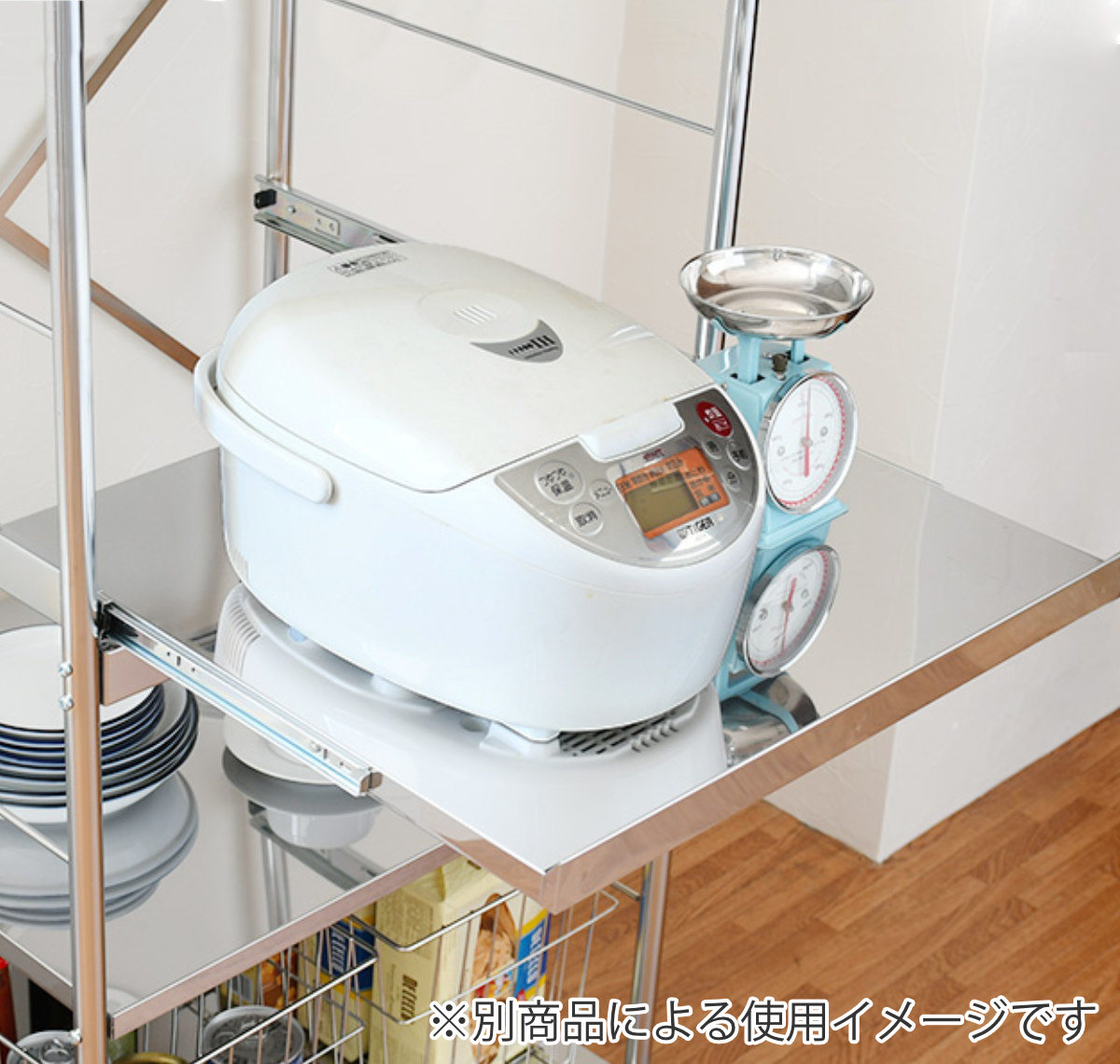 楽天市場】レンジ台 ステンレスレンジラック ハイ オープン （ 2口