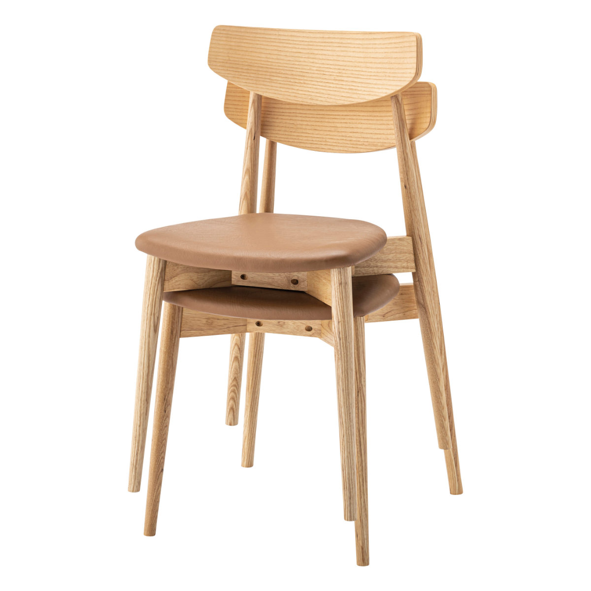 楽天市場】ダイニングチェア 同色2脚セット 座面高45cm スタッキング