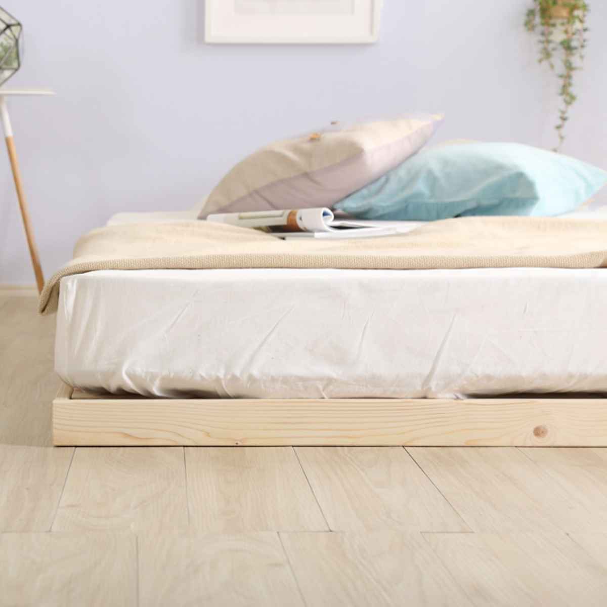 楽天市場】すのこベッド シングル Lilitta 簡易宮棚セット 3段階調整脚