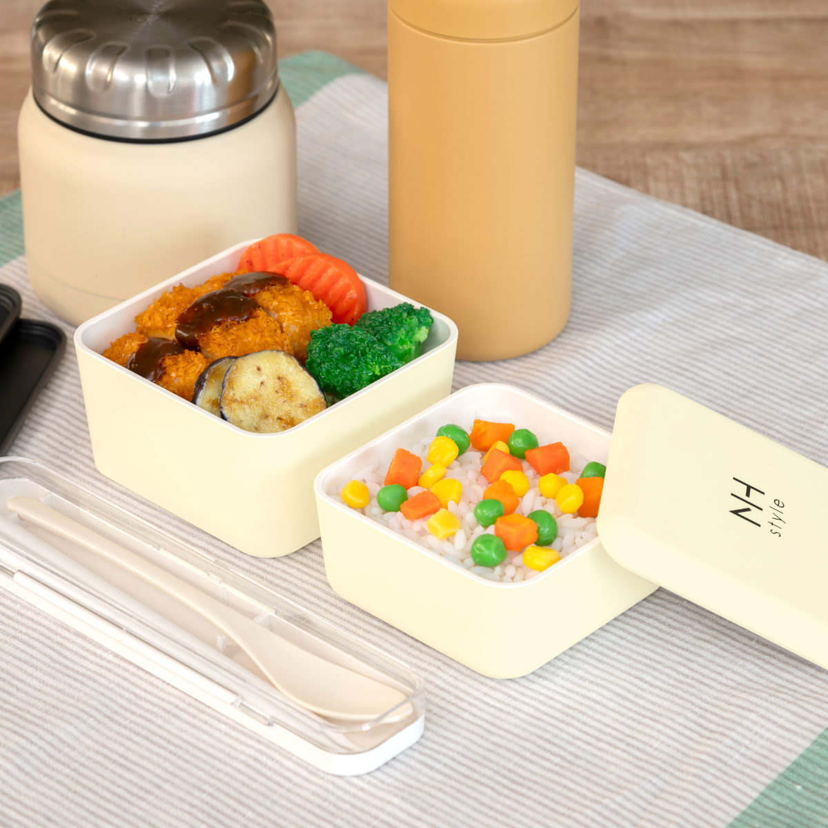 楽天市場】弁当箱 2段 600ml NH styleスクエアネストランチ （ お弁当