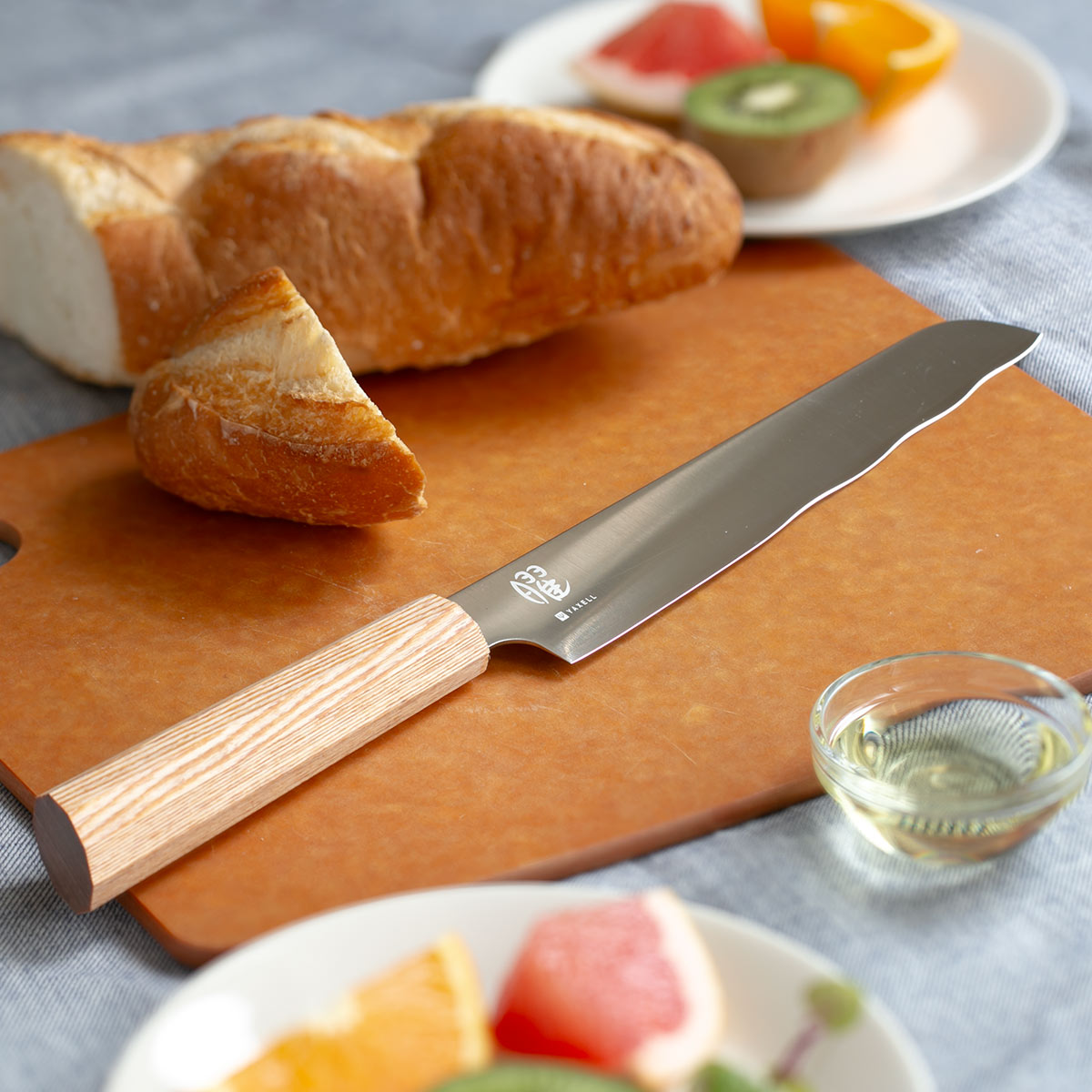 楽天市場】パン切り包丁 20cm 曜 いろは 白木 日本製 うねり刃 （ パン