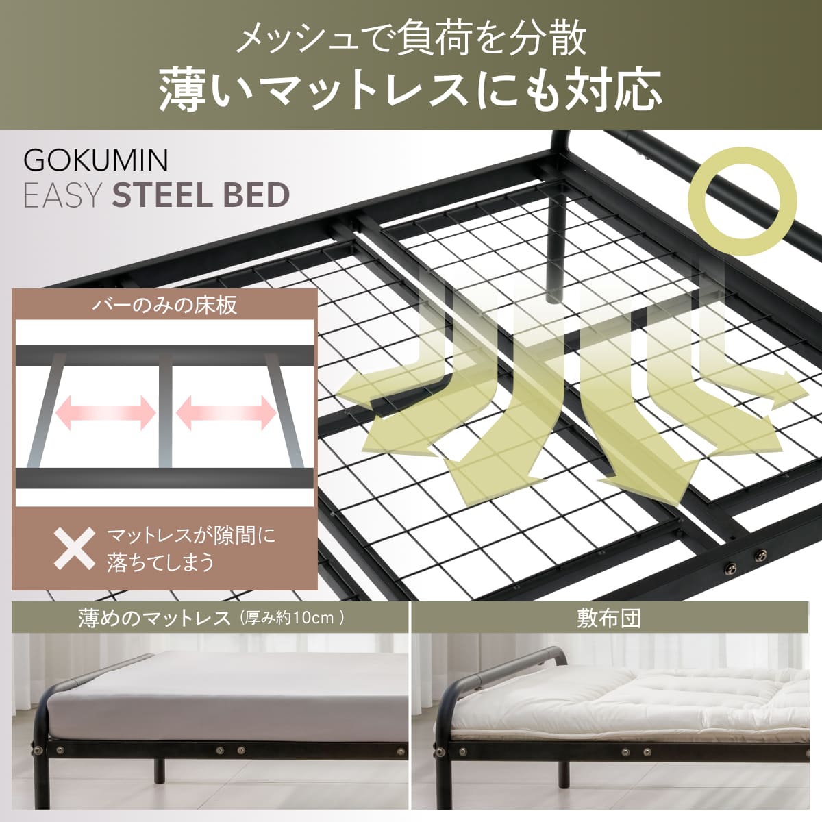 楽天市場】【20%OFF】GOKUMIN シングルベッド フレーム ベッドフレーム