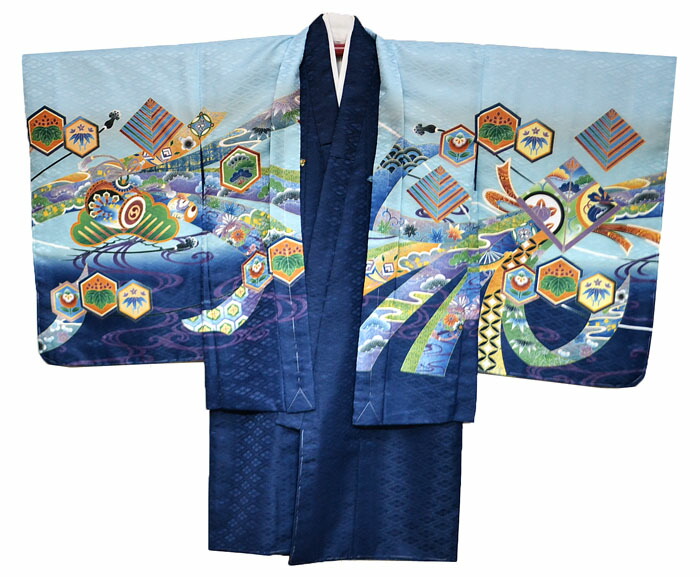 楽天市場】七五三 753 着物 男の子 袴 セット 3歳羽織袴 フルセット 兜