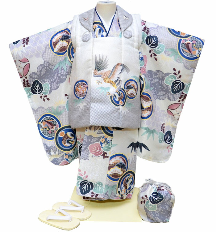 楽天市場】七五三 753 着物 3歳 男の子 被布セット 花うさぎ ブランド