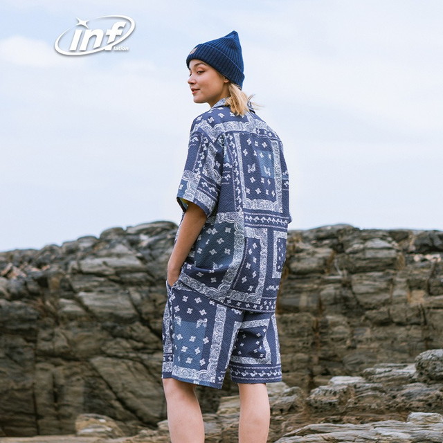 楽天市場】送料無料 ペイズリー バンダナ セットアップ 上下 セット 2