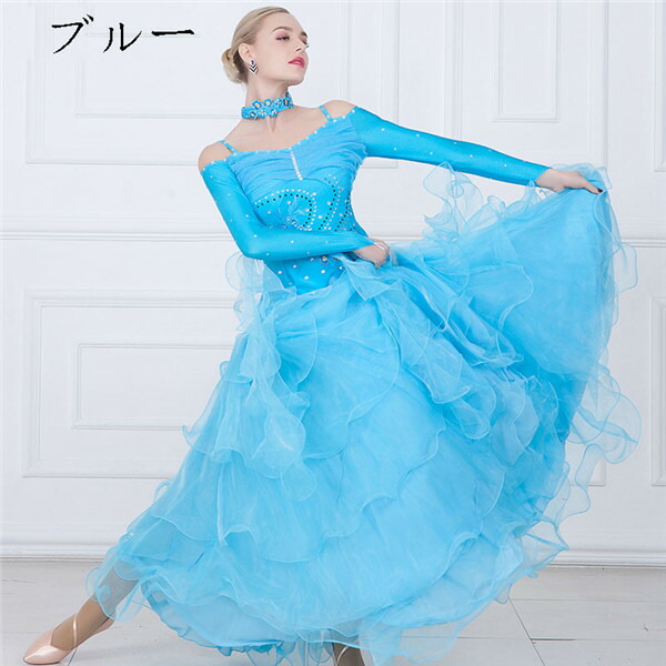 楽天市場】社交ダンスドレス フロート 上品 スタンダード レッスン