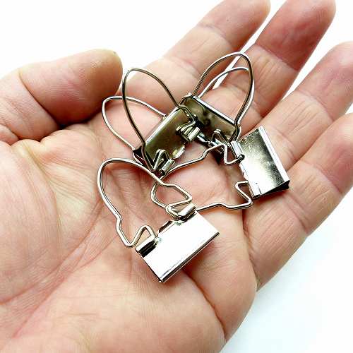 楽天市場】在庫処分 デザインダブルクリップ ロケット シルバー 4個