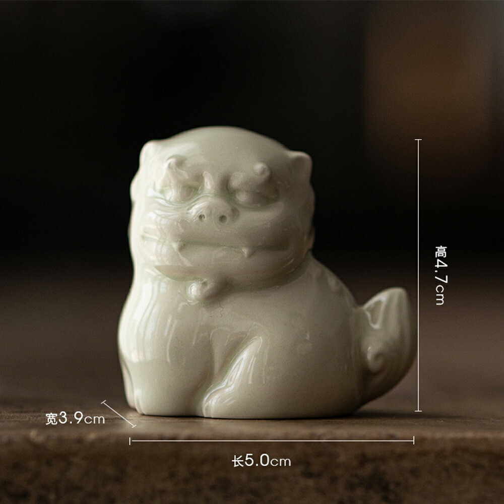 楽天市場】【1匹のみ】IwaiLoft 獅子の置物 陶磁器 筆置き ミニ 文鎮