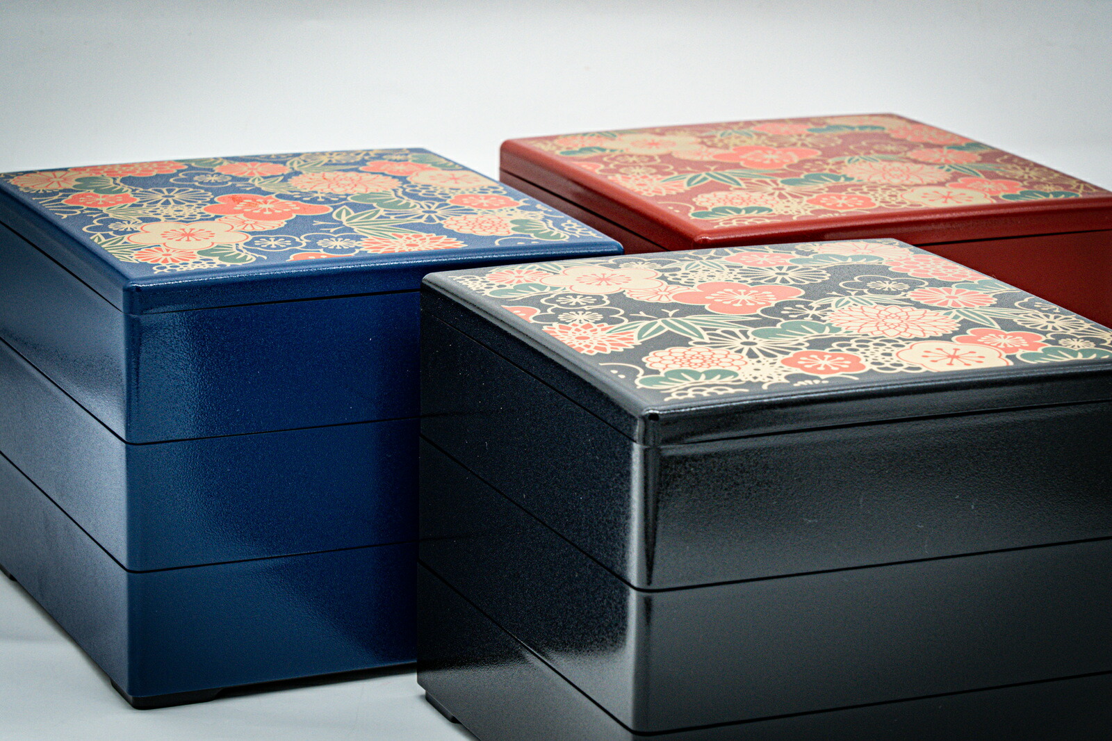 楽天市場】6.5寸角重箱 乾漆塗り 松竹梅柄 1段セット【ポジティブ