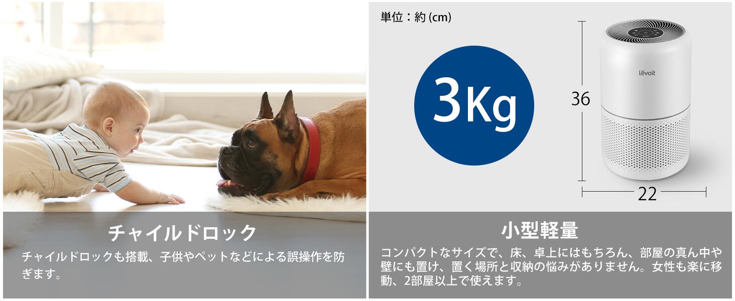 楽天市場】レボイト Levoit 空気清浄機 20畳 Core 300S 小型 2重除菌