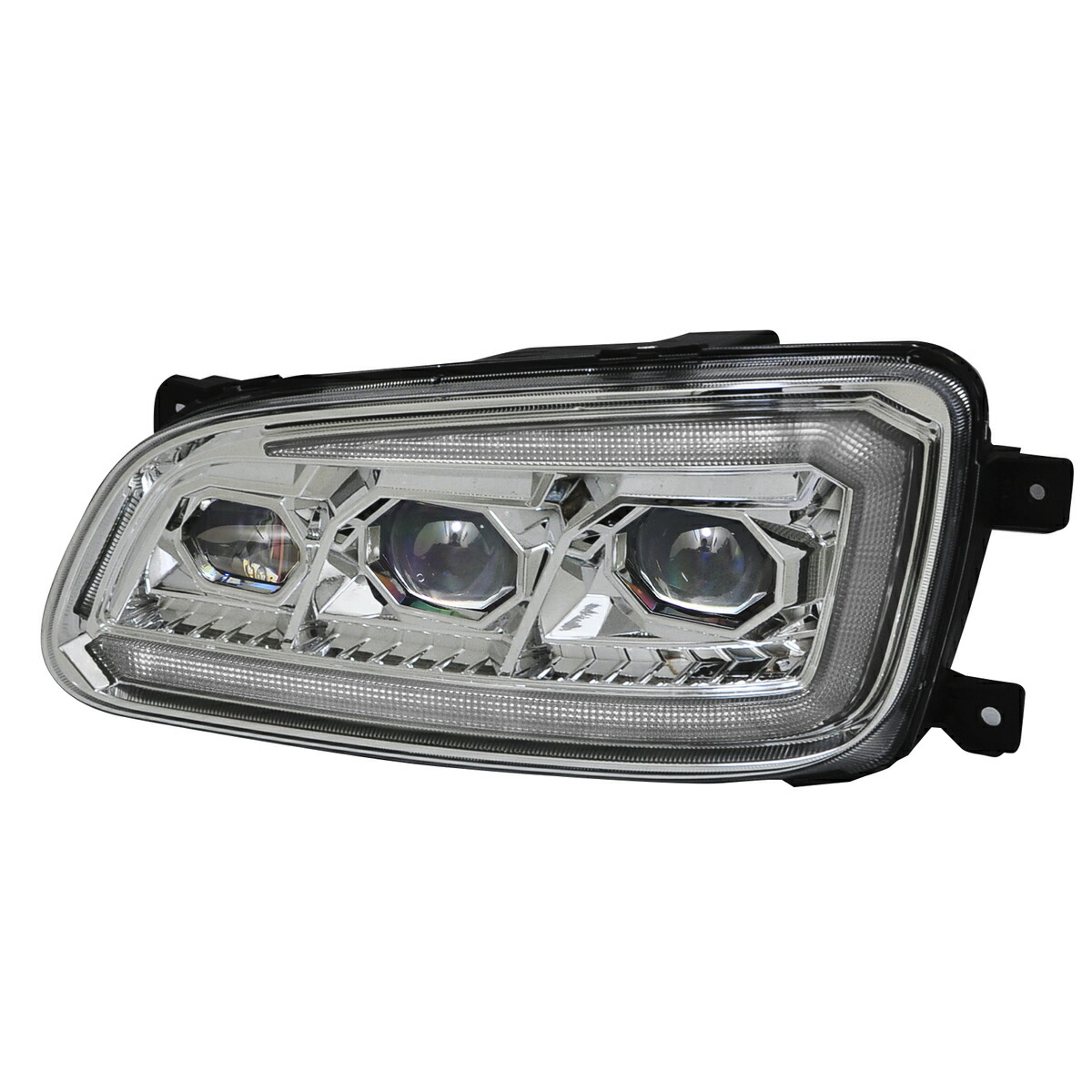 楽天市場】プロジェクターLED ヘッドライト クローム 左右1セット