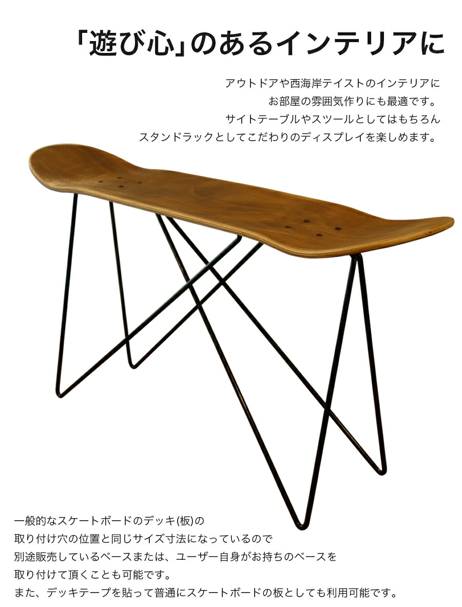 楽天市場】スケートボードスツール用デッキ （板のみ） アウトドア