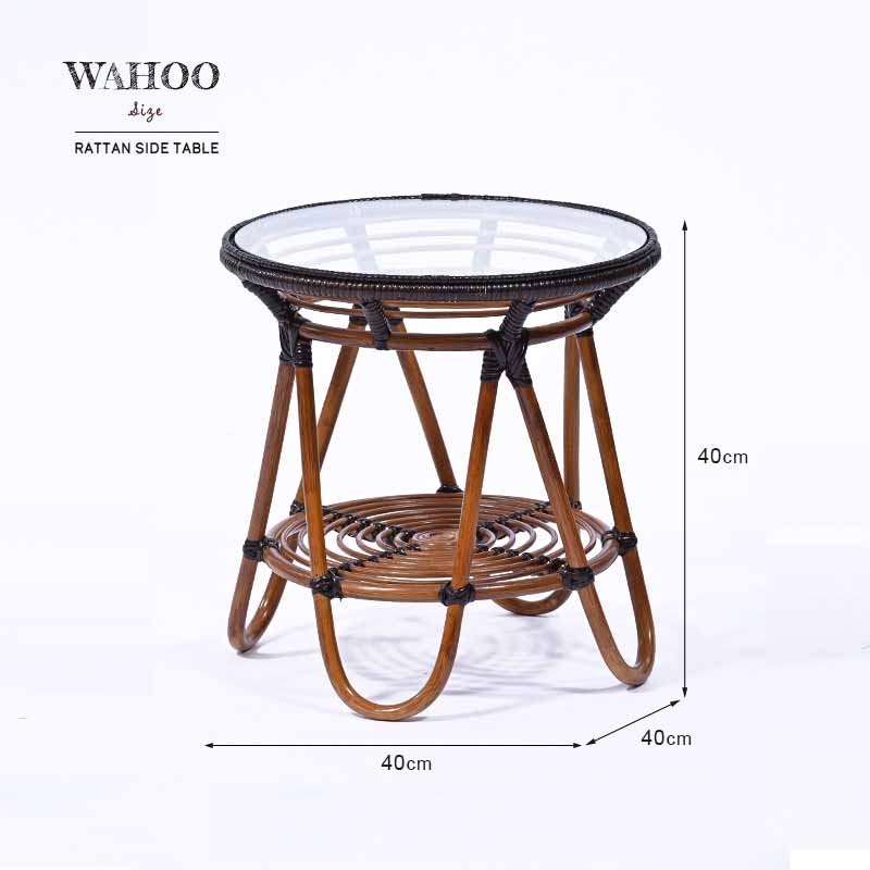 楽天市場】ラタンガラス テーブル 40cm幅 ガラステーブル サイド