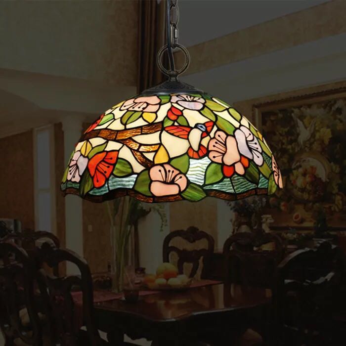 楽天市場】A023902ステンドグラス ペンダントライト ．豪華天井照明