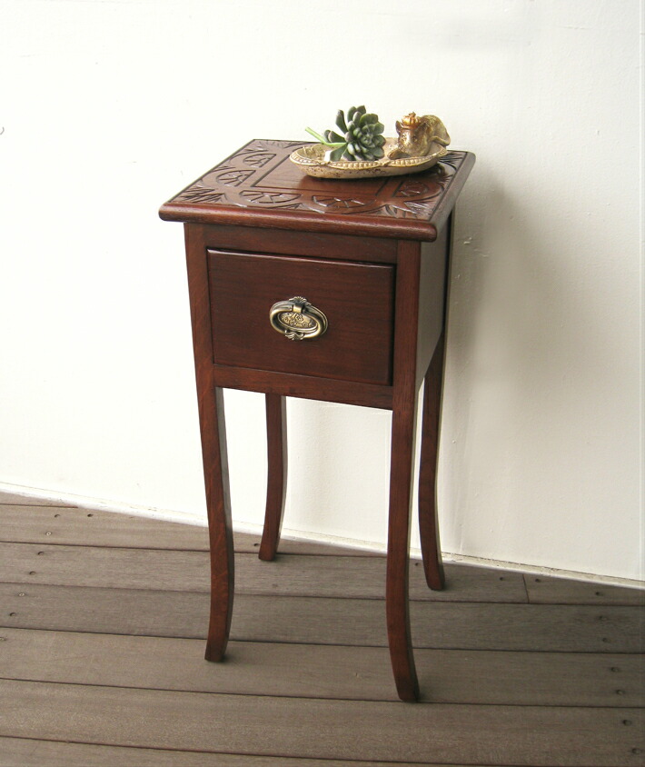 楽天市場】電話台 花台 オーク無垢 コンソール おしゃれ クラシック