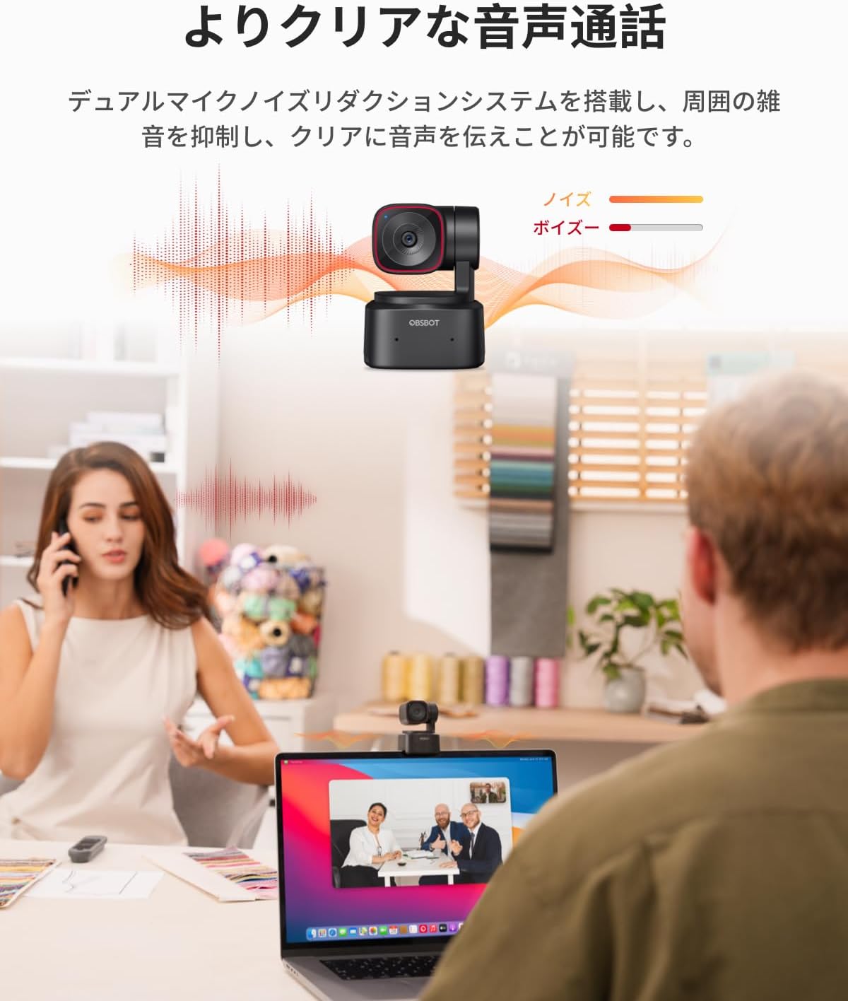 楽天市場】OBSBOT Tiny 2 Lite AIパワードPTZ 4Kウェブカメラ 自動追跡