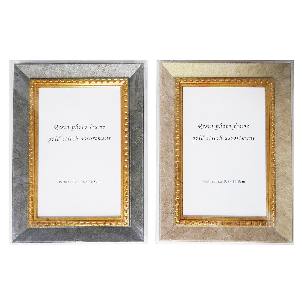 樹脂フォトフレーム ゴールドステッチ 311316