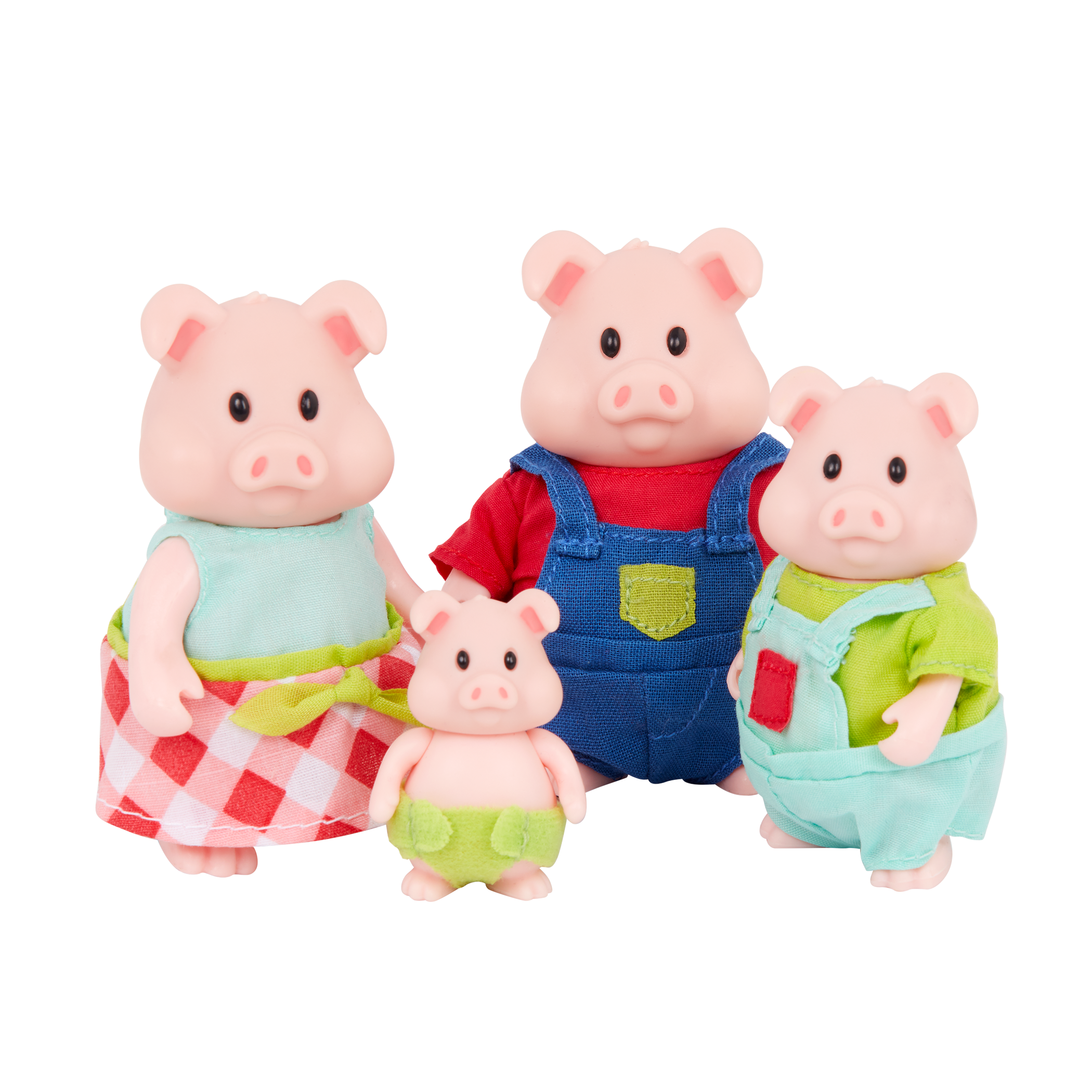 Curlicue Pig Family | Small Animal Figurines | Li'l Woodzeez