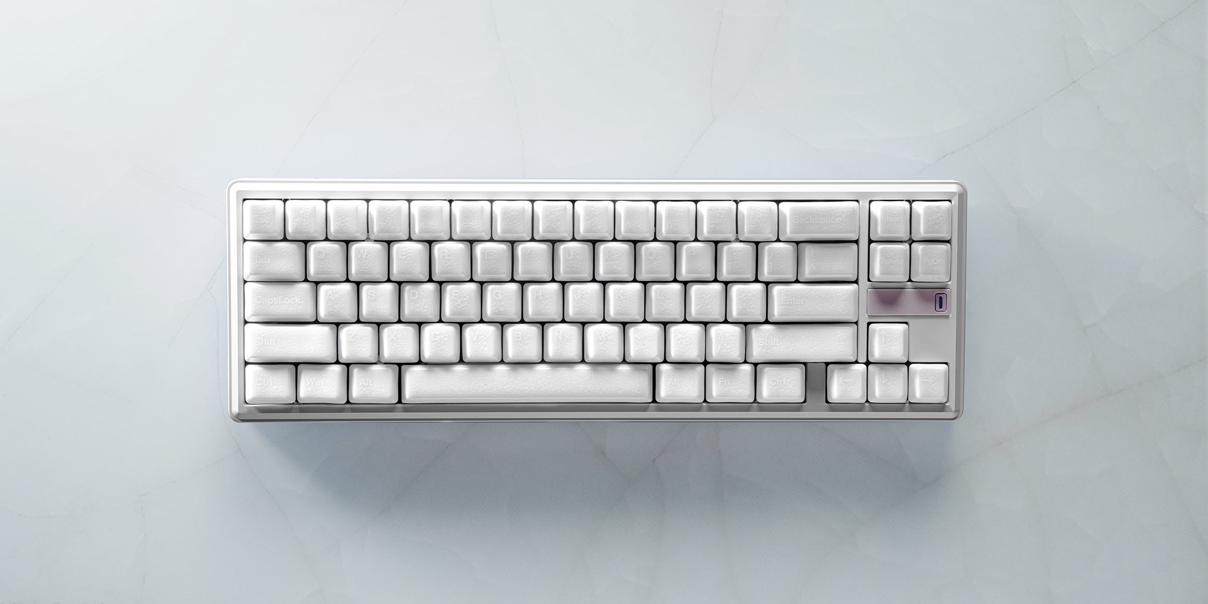 Ceramic Keycaps Full Set-White Crazed