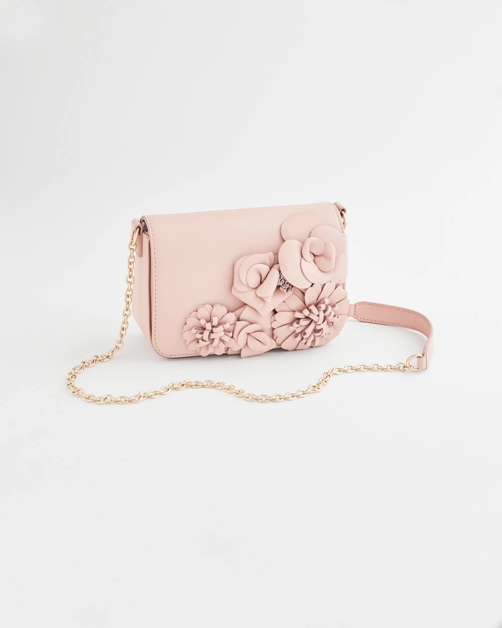 Floral Appliqué Leather Crossbody Bag | Chico's