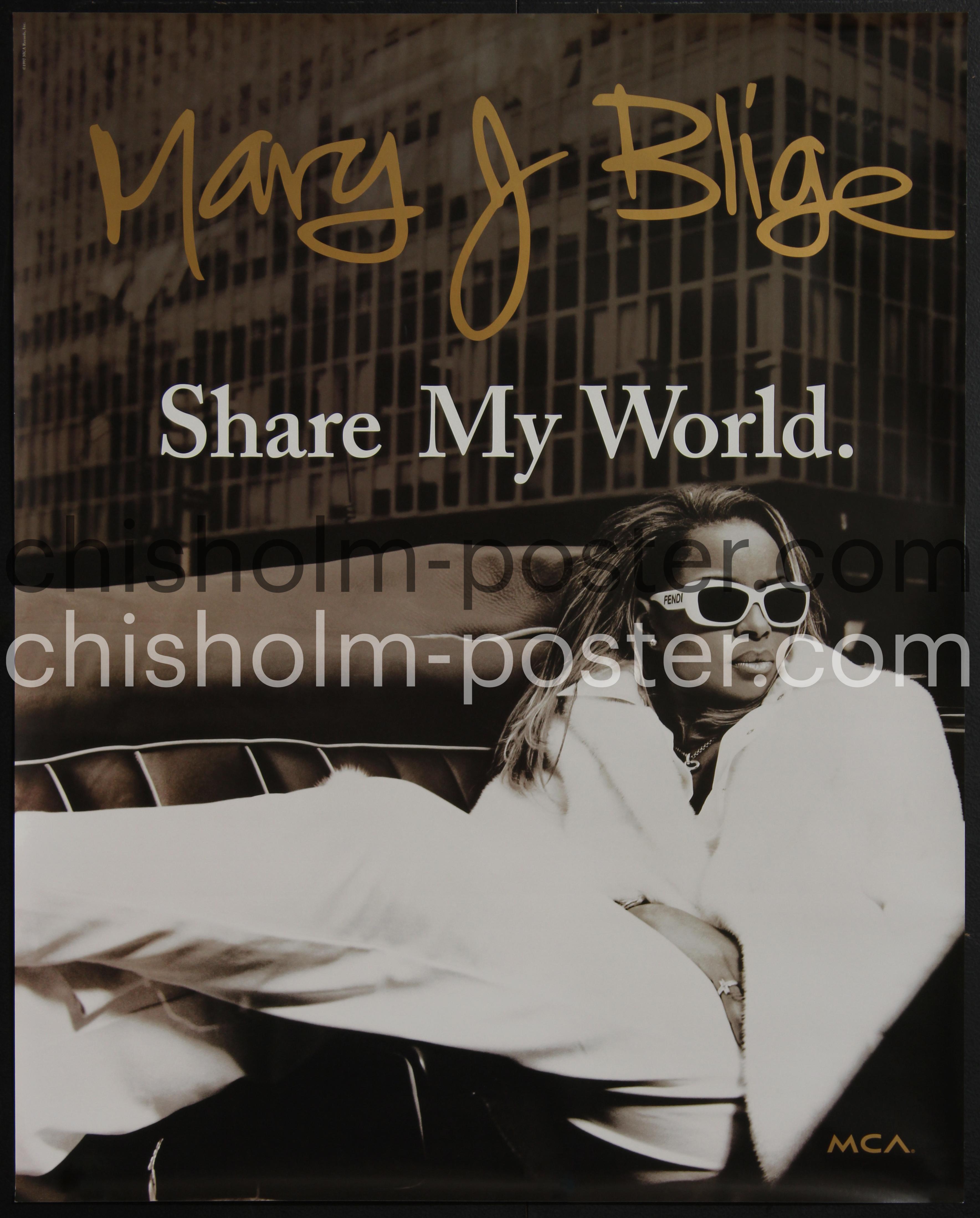 Mary J Blige - Share My World | Original Vintage Poster | Chisholm