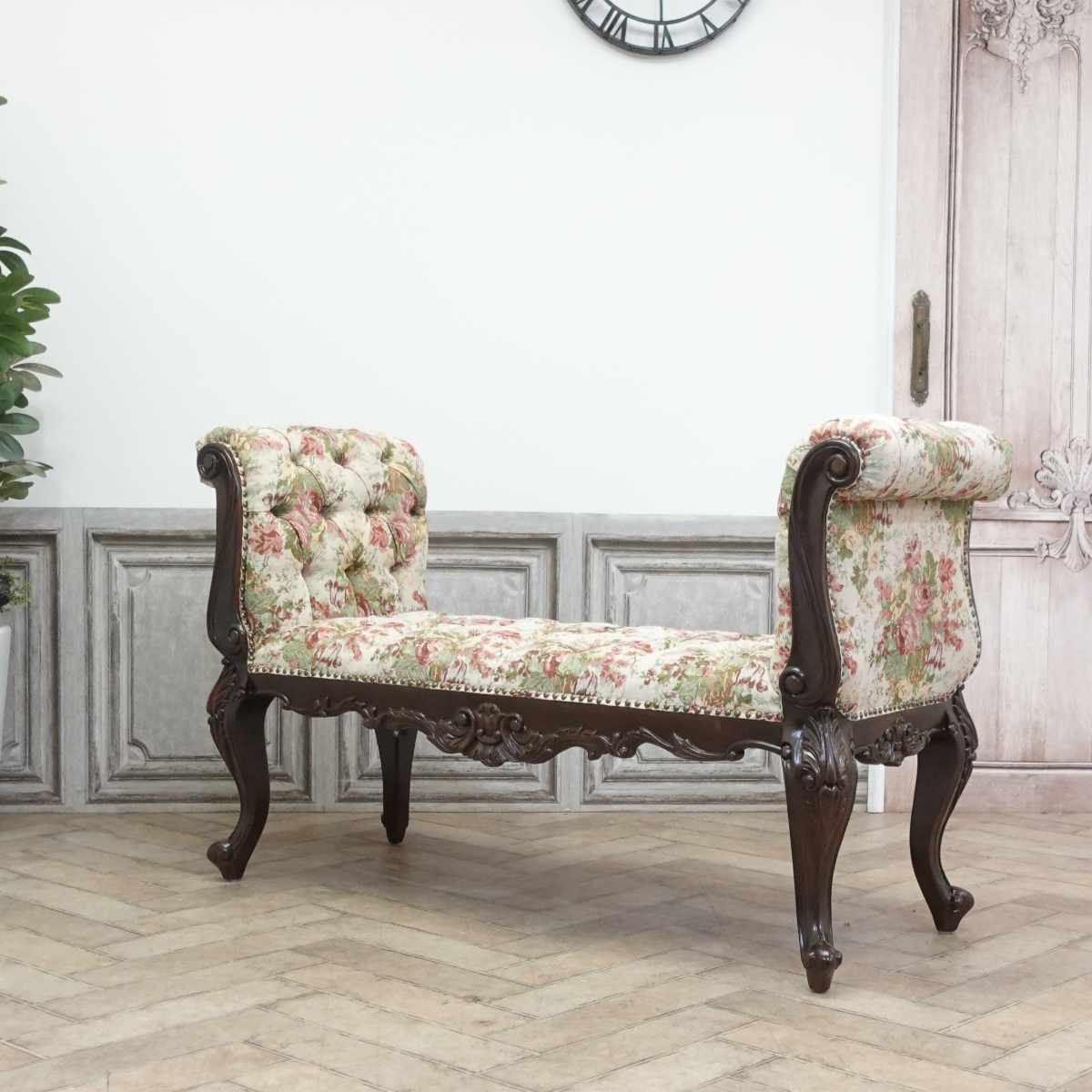 ベンチソファ・アンティークテイスト 1163-L-5F266B 新着アンティーク