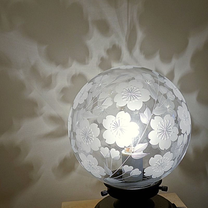 限定品 桜切子 丸型138 テーブルランプ クリア 藤本幸治 アトリエ Ansan