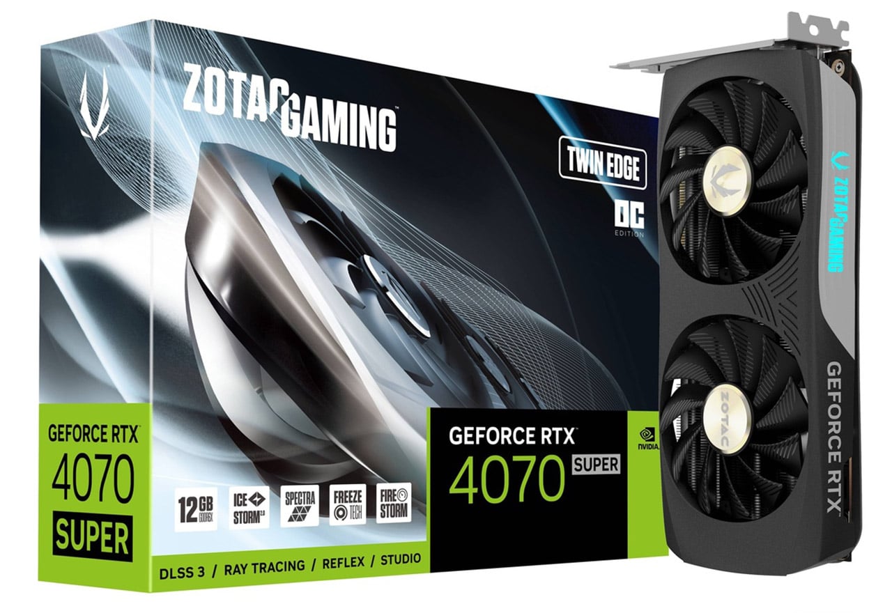 ZOTAC GAMING GeForce RTX 4070 SUPER Twin Edge OC 12GB | ZOTAC