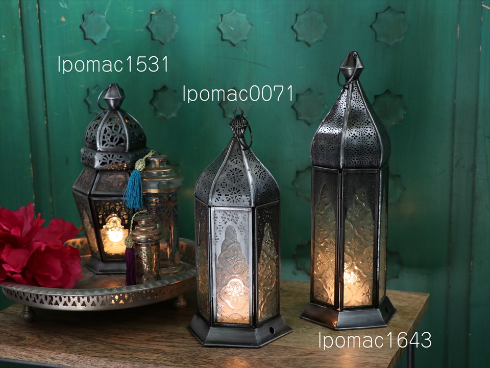 モロッコランタン・キャンドルホルダー 高さ24cm オリエンタルランプ6