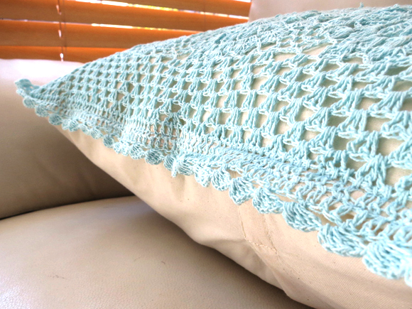 イラン製 水色 クッションカバー 約47cmセット 【公式通販】