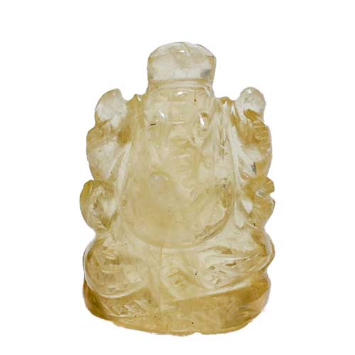 シトリン（黄水晶）ガネーシャ神像 | ガネーシャ神と開運グッズ