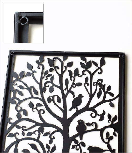 壁飾り アイアン おしゃれ 壁掛け ツリー バード アートパネル アート
