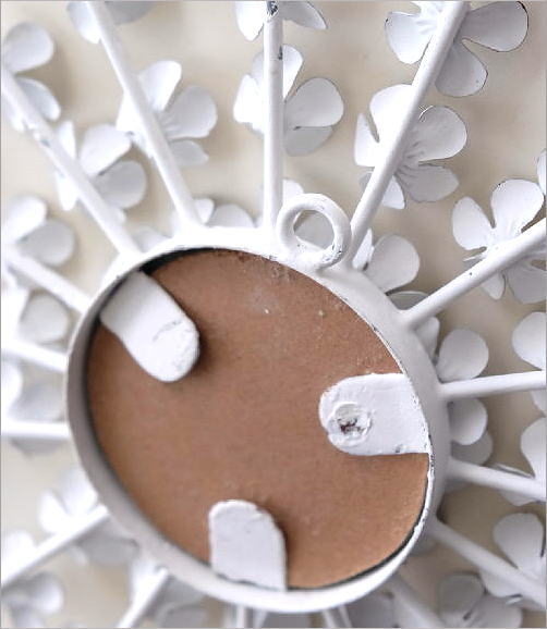 壁飾り アイアン 壁掛け おしゃれ アートパネル ミラー付き 花