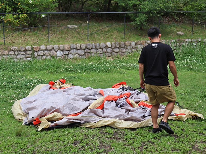 販売終了】コネクタブルスクリーンタープ2（ベージュ/グレー/オレンジ