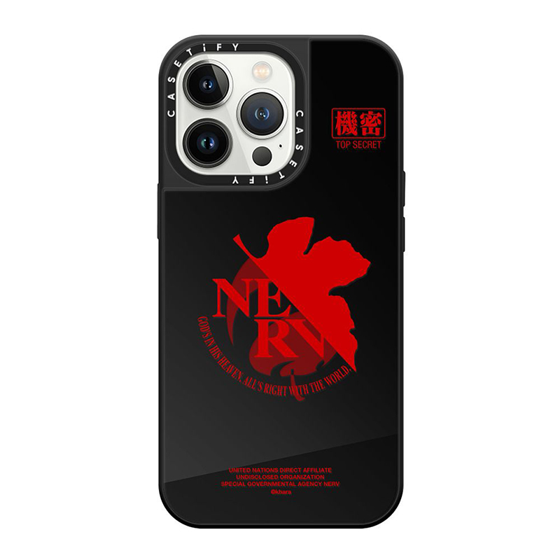 CASETiFYxEVA】NERV Logo MagSafe 対応ミラーケース（黒）/iPhone 13