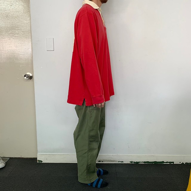 90年代 ポロラルフローレン ラグビー シャツ 赤 レッド｜ヴィテージ